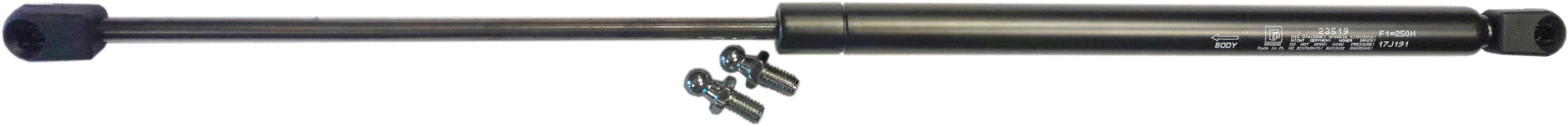 Sprężyna gazowa (23519 FA Krosno) siła 250N długość 526mm skok 220mm