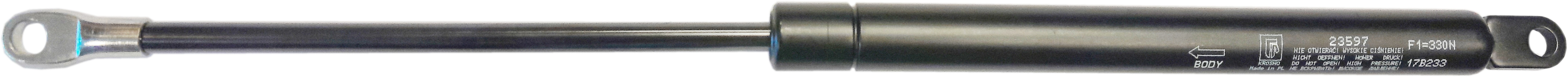 Sprężyna gazowa (23597 FA Krosno) siła 330N długość 405mm skok 160mm