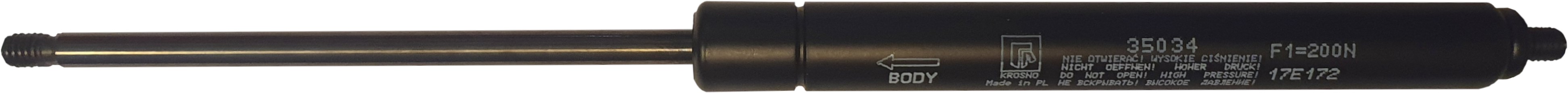 Sprężyna gazowa (35034 FA Krosno) siła 200N długość 237mm skok 100mm