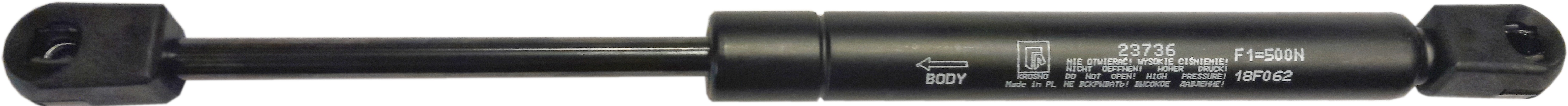 Sprężyna gazowa (23736 FA Krosno) siła 500N długość 284mm skok 100mm