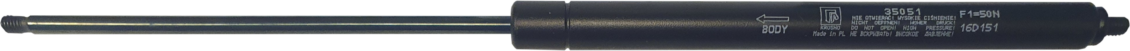 Sprężyna gazowa (35051 FA Krosno) siła 50N długość 336,5mm skok 150mm