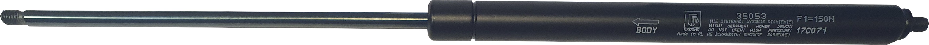 Sprężyna gazowa (35053 FA Krosno) siła 150N długość 336,5mm skok 150mm