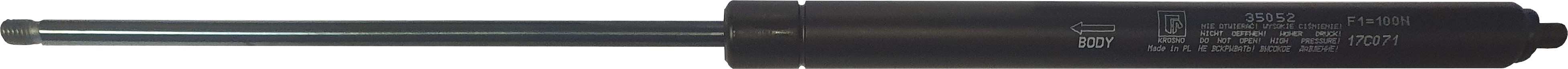 Sprężyna gazowa (35052 FA Krosno) siła 100N długość 336,5mm skok 150mm