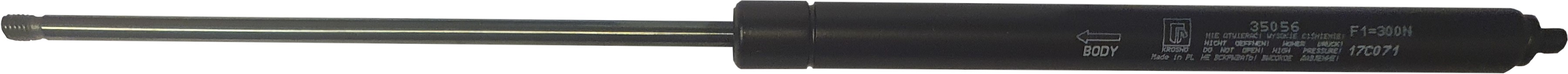 Sprężyna gazowa (35056 FA Krosno) siła 300N długość 336,5mm skok 150mm