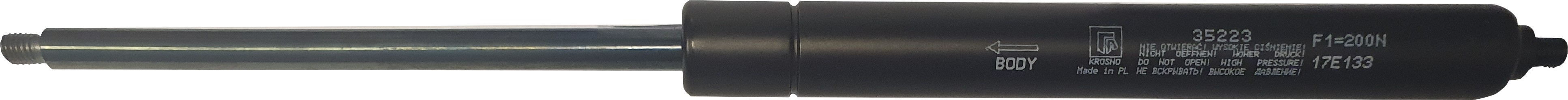Sprężyna gazowa (35223 FA Krosno) siła 200N długość 288mm skok 120mm