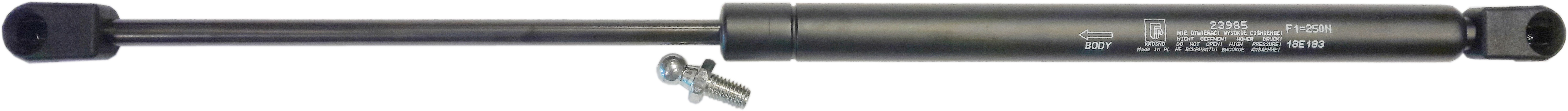 Sprężyna gazowa (23985 FA Krosno) siła 250N długość 450mm skok 180mm