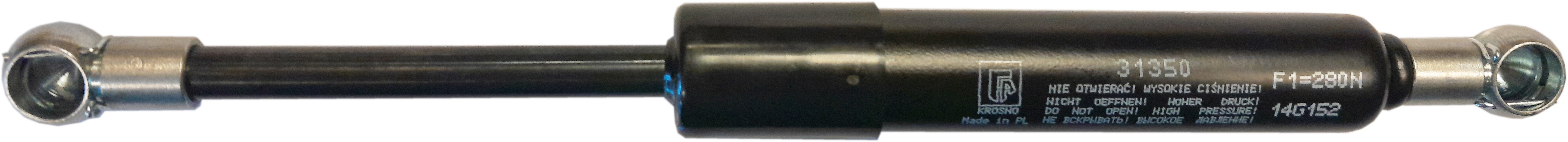 Sprężyna gazowa (31350 FA Krosno) siła 280N długość 220mm skok 70mm