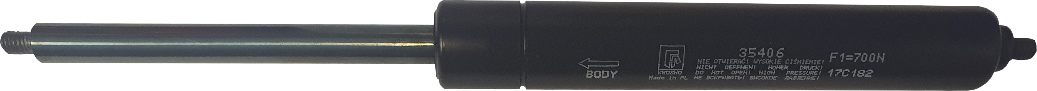 Sprężyna gazowa (35406 FA Krosno) siła 700N długość 247mm skok 100mm
