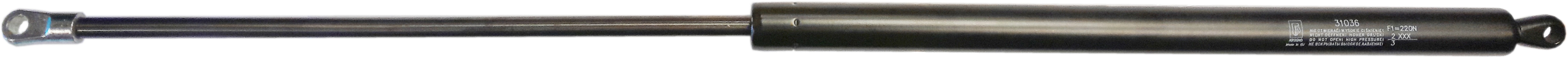 Sprężyna gazowa (31036 FA Krosno) siła 220N długość 688,5mm skok 298mm