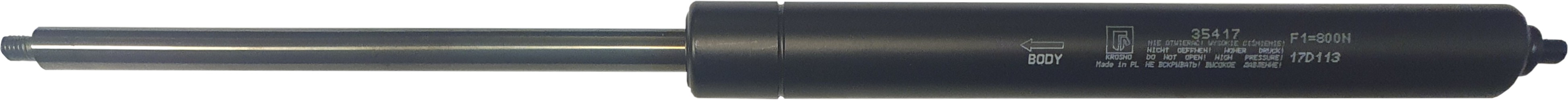Sprężyna gazowa (35417 FA Krosno) siła 800N długość 352mm skok 150mm