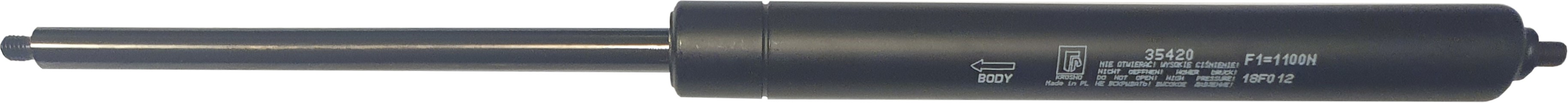 Sprężyna gazowa (35420 FA Krosno) siła 1100N długość 352mm skok 150mm