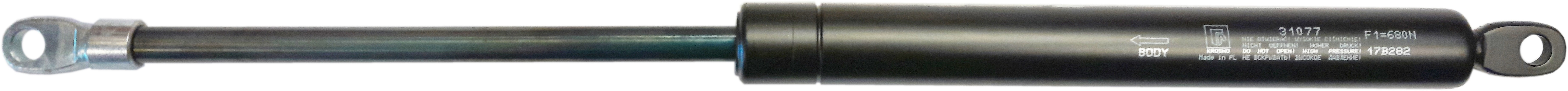 Sprężyna gazowa (31077 FA Krosno) siła 680N długość 405mm skok 160mm