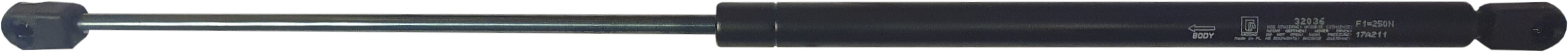 Sprężyna gazowa (32036 FA Krosno) siła 250N długość 585,5mm skok 250mm