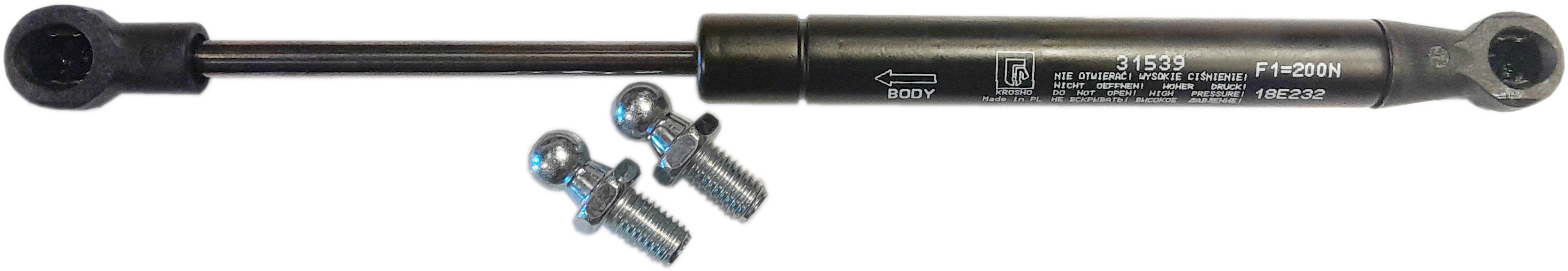 Sprężyna gazowa (31539 FA Krosno) siła 200N długość 236mm skok 81mm