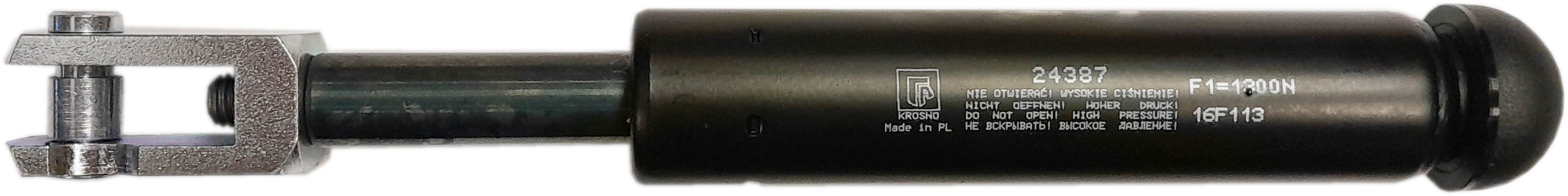 Sprężyna gazowa (24387 FA Krosno) siła 1300N długość 220mm skok 45mm