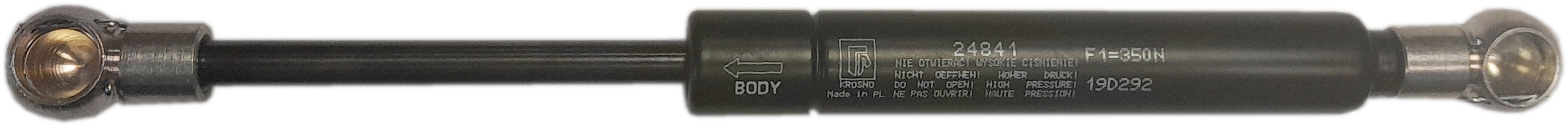 Sprężyna gazowa (24841 FA Krosno) siła 350N długość 248mm skok 65mm