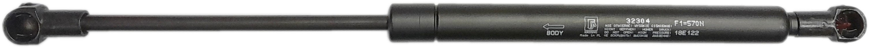 Sprężyna gazowa (32304 FA Krosno) siła 760N długość 385mm skok 115mm