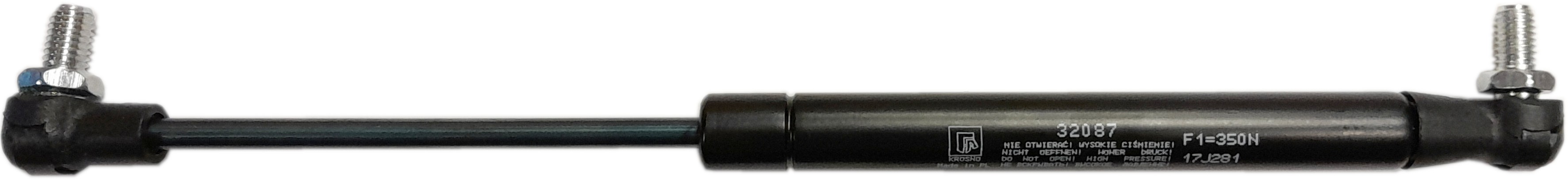 Sprężyna gazowa (32087 FA Krosno) siła 350N długość 275mm skok 98mm