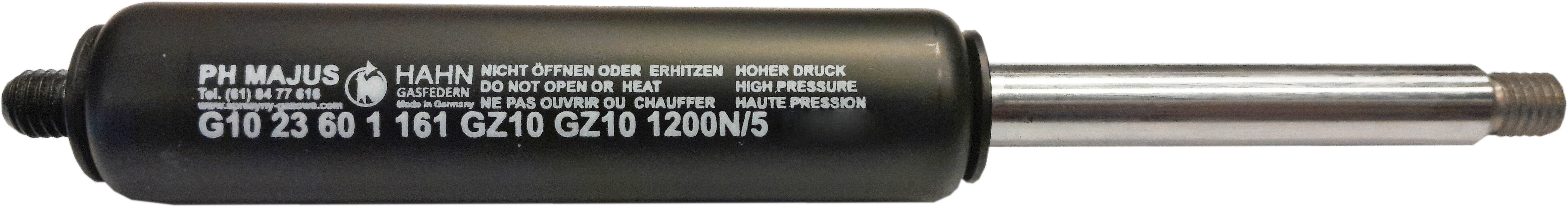copy of Sprężyna gazowa (HAHN Gasfedern) pchająca długość 161mm skok 60mm siła 100N-1200N