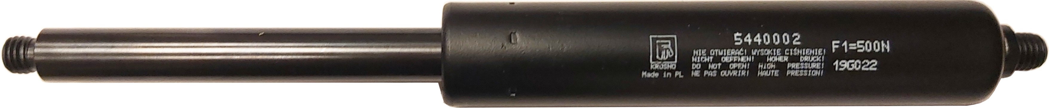 Sprężyna gazowa (5440002 FA Krosno) siła 500N długość 245mm skok 100mm