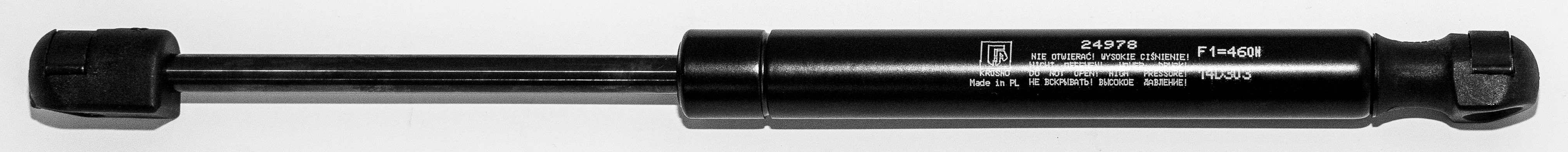 Sprężyna gazowa (24978 FA Krosno) siła 460N długość 285mm skok 105mm