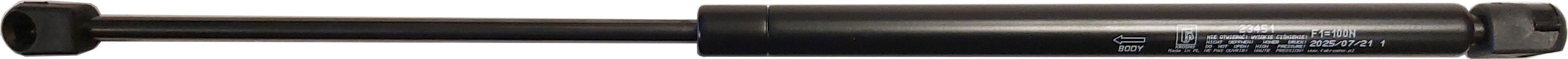 Sprężyna gazowa (23451 FA Krosno) siła 100N długość 503mm skok 203mm