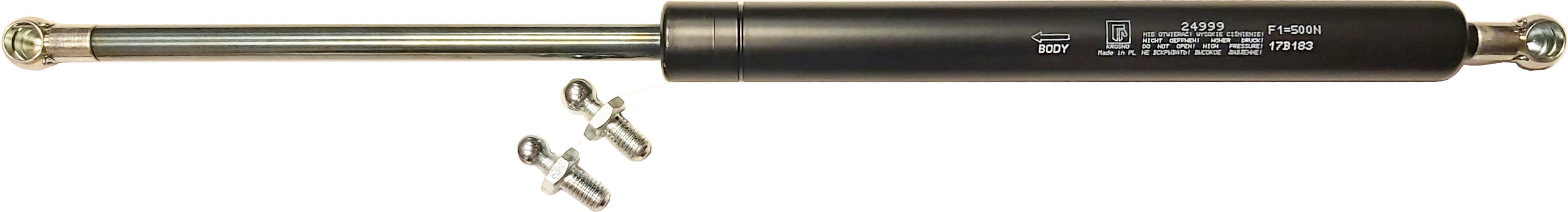 Sprężyna gazowa (24999 FA Krosno) siła 500N długość 414mm skok 155mm