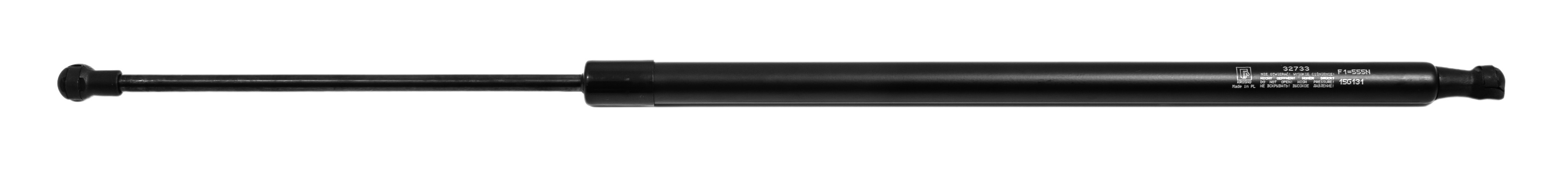 Sprężyna gazowa (32733 FA Krosno) siła 555N długość 615,5mm skok 166mm