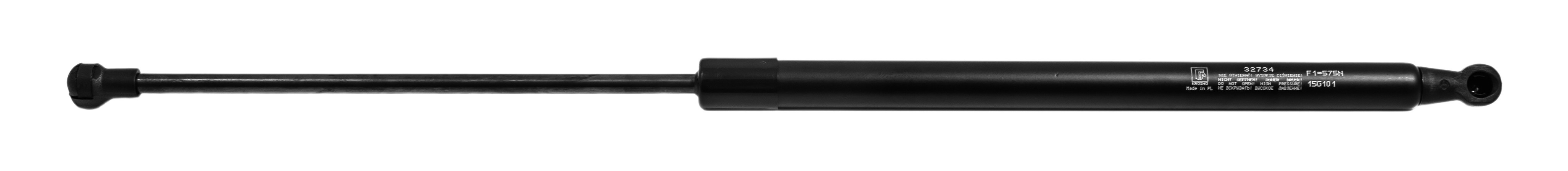 Sprężyna gazowa (32734 FA Krosno) siła 575N długość 534mm skok 206mm