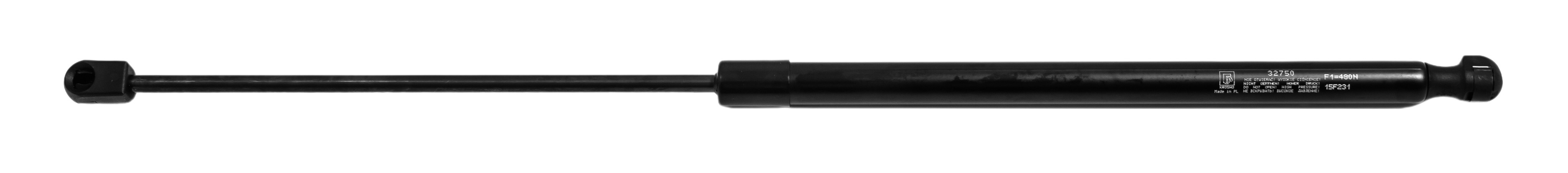 Sprężyna gazowa (32750 FA Krosno) siła 480N długość 594mm skok 244mm