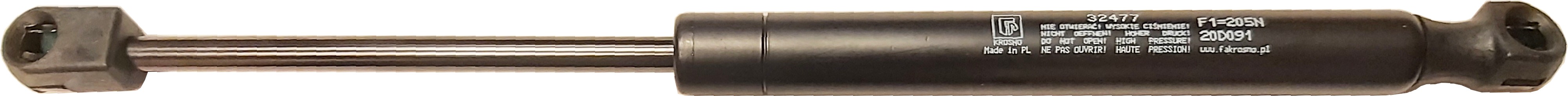 Sprężyna gazowa (32477 FA Krosno) siła 205N długość 332mm skok 117mm