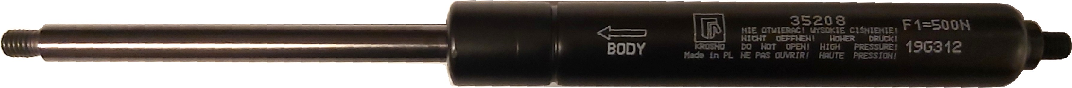 Sprężyna gazowa (35208 FA Krosno) siła 500N długość 207mm skok 80mm