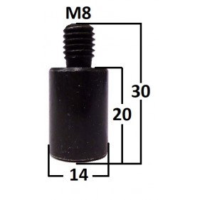 Przedłużenie sprężyny adapter o średnicy 14mm gwint M8 20mm