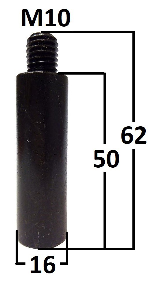 Przedłużenie sprężyny adapter o średnicy 16mm gwint M10 50mm