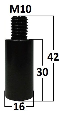 Przedłużenie sprężyny adapter o średnicy 16mm gwint M10 30mm