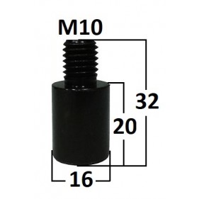 Przedłużenie sprężyny adapter o średnicy 16mm gwint M10 20mm