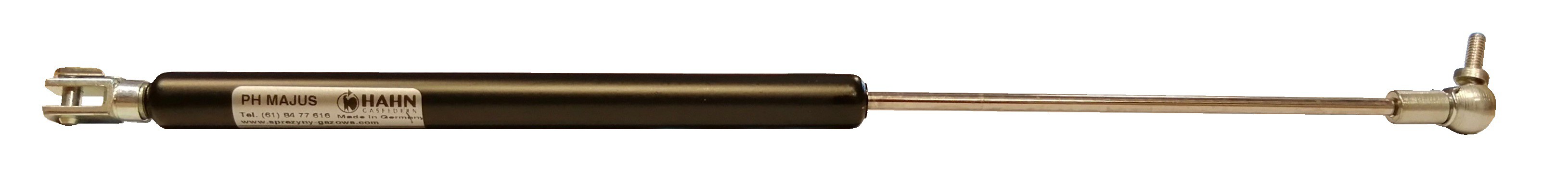 Sprężyna gazowa (HAHN Gasfedern) pchająca długość 306mm skok 120mm siła 180N